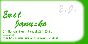 emil janusko business card
